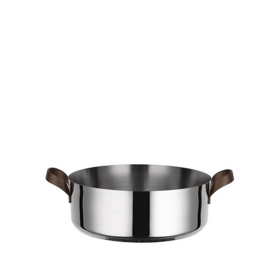 ALESSI Alessi-edo Low saucepan in 18/10 stainless steel suitable for induction